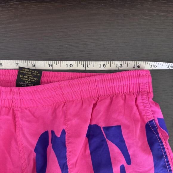 Vintage Gecko Hawaii Shorts Mens Medium Swim Trunks Surf Neon Graphic Lizard 90s - Picture 8 of 11